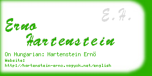 erno hartenstein business card