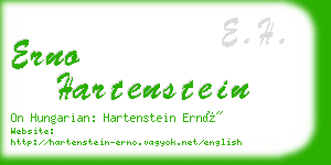 erno hartenstein business card